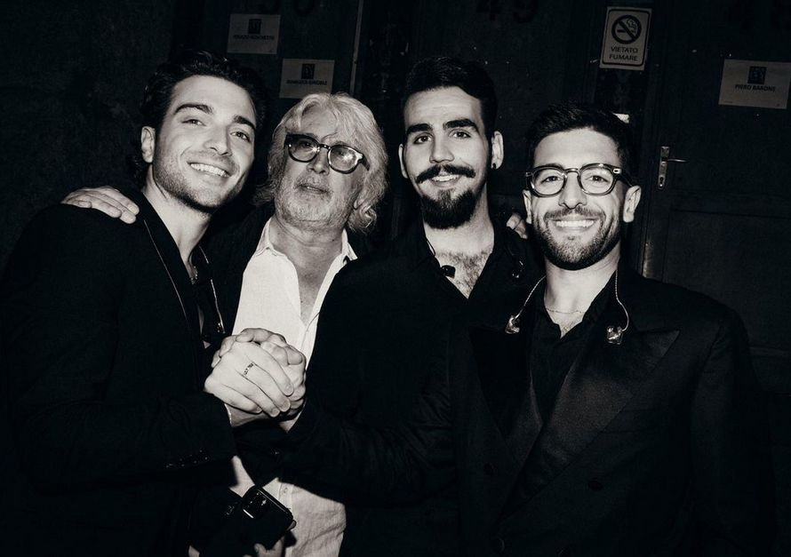 Gianluca Ginoble, Michele Torpedine menedzser, Ignazio Boschetto és Piero Barone (forrás: Michele Torpedine Instagram-oldala)